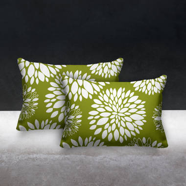 Green outdoor online pillows